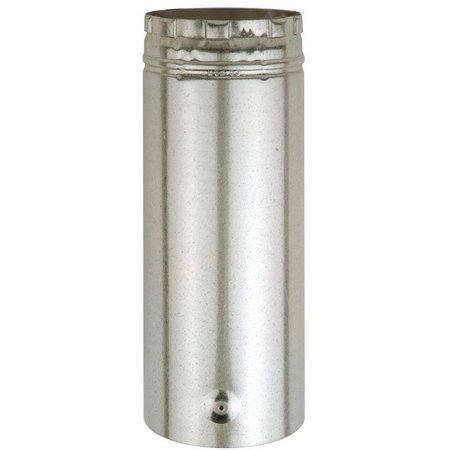 Ameri-Vent Type B Gas Vent Pipe, 6 in OD, 12 in L, AluminumGalvanized Steel 6E12A